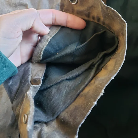 Vintage CC Filson 1990s Waxed Tin Cloth Cruiser Jacket Fully Lined Hunting Ranch - Picture 14 of 16